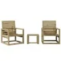 Garden furniture set 3 pieces impregnated pine wood by , Garden sets - Ref: Foro24-832556, Price: 122,84 €, Discount: %