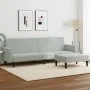2-Sitzer-Schlafsofa mit hellgrauem Samthocker von , Sofas - Ref: Foro24-3216236, Preis: 306,18 €, Rabatt: %