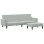 2-Sitzer-Schlafsofa mit hellgrauem Samthocker von , Sofas - Ref: Foro24-3216236, Preis: 306,18 €, Rabatt: %