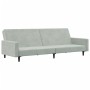 2-seater sofa bed with light gray velvet stool by , Sofas - Ref: Foro24-3216236, Price: 311,01 €, Discount: %