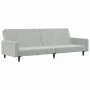 2-Sitzer-Schlafsofa mit hellgrauem Samthocker von , Sofas - Ref: Foro24-3216236, Preis: 306,18 €, Rabatt: %