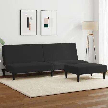2-Sitzer-Schlafsofa mit schwarzem Samthocker von , Sofas - Ref: Foro24-3216234, Preis: 312,37 €, Rabatt: %