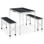 Folding camping table with 2 gray aluminum benches by vidaXL, camping furniture - Ref: Foro24-48183, Price: 106,75 €, Discoun...