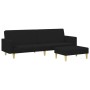 2-seater sofa bed with black fabric stool by , Sofas - Ref: Foro24-3216229, Price: 327,66 €, Discount: %