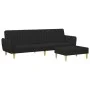2-Sitzer-Schlafsofa mit schwarzem Stoffhocker von , Sofas - Ref: Foro24-3216248, Preis: 326,99 €, Rabatt: %