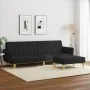 2-Sitzer-Schlafsofa mit schwarzem Stoffhocker von , Sofas - Ref: Foro24-3216248, Preis: 326,99 €, Rabatt: %