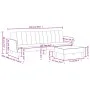2-Sitzer-Schlafsofa mit schwarzem Stoffhocker von , Sofas - Ref: Foro24-3216248, Preis: 326,99 €, Rabatt: %