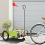 Fahrradanhänger aus Eisen und grünem Oxford-Stoff von , Fahrradanhänger - Ref: Foro24-94193, Preis: 91,19 €, Rabatt: %