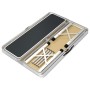Mesa de camping plegable con 2 bancos aluminio gris de vidaXL, Mobiliario de camping - Ref: Foro24-48183, Precio: 102,16 €, D...