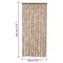 Cortina antimoscas chenilla beige y marrón oscuro 56x185 cm de , Mosquiteras para ventanas - Ref: Foro24-377318, Precio: 35,6...