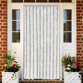Cortina antimoscas chenilla gris claro y blanco 56x185 cm de , Mosquiteras para ventanas - Ref: Foro24-377311, Precio: 38,74 ...