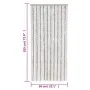 Light gray and white chenille anti-fly curtain 56x185 cm by , Mosquito nets for windows - Ref: Foro24-377311, Price: 41,48 €,...