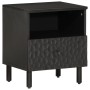 Mesitas de noche 2 uds madera maciza de mango negro 40x33x46 cm de , Mesitas de noche - Ref: Foro24-356826, Precio: 72,76 €, ...