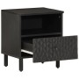 Mesitas de noche 2 uds madera maciza de mango negro 40x33x46 cm de , Mesitas de noche - Ref: Foro24-356826, Precio: 72,76 €, ...