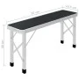 Folding camping table with 2 gray aluminum benches by vidaXL, camping furniture - Ref: Foro24-48183, Price: 106,75 €, Discoun...