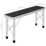 Klappbarer Campingtisch mit 2 grauen Aluminiumbänken von vidaXL, Campingmöbel - Ref: Foro24-48183, Preis: 116,79 €, Rabatt: %