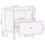 Mesitas de noche 2 uds madera maciza de mango negro 40x33x46 cm de , Mesitas de noche - Ref: Foro24-356826, Precio: 72,76 €, ...