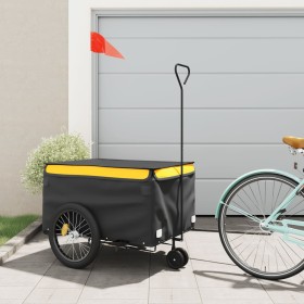 Remolque para bicicleta hierro negro y amarillo 45 kg