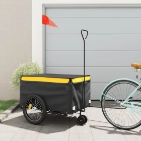 Remolque para bicicleta hierro negro y amarillo 45 kg de , Remolques para bicicletas - Ref: Foro24-94113, Precio: 90,63 €, De...