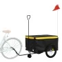 Black and yellow iron bicycle trailer 45 kg by , Bicycle trailers - Ref: Foro24-94113, Price: 90,80 €, Discount: %