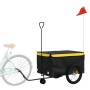 Schwarz-gelber Fahrradanhänger aus Eisen, 45 kg von , Fahrradanhänger - Ref: Foro24-94113, Preis: 90,91 €, Rabatt: %