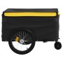 Remolque para bicicleta hierro negro y amarillo 45 kg