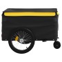 Schwarz-gelber Fahrradanhänger aus Eisen, 45 kg von , Fahrradanhänger - Ref: Foro24-94113, Preis: 90,91 €, Rabatt: %