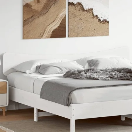 Bettkopfteil aus massivem weißem Kiefernholz, 200 cm von , Kopf- und Fußteile - Ref: Foro24-844762, Preis: 51,67 €, Rabatt: %