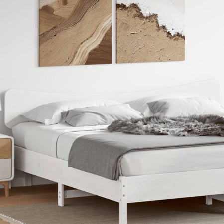 Bettkopfteil aus massivem weißem Kiefernholz, 200 cm von , Kopf- und Fußteile - Ref: Foro24-844762, Preis: 52,25 €, Rabatt: %