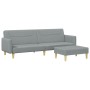 2-Sitzer-Schlafsofa mit Hocker aus hellgrauem Stoff von , Sofas - Ref: Foro24-3216243, Preis: 320,34 €, Rabatt: %