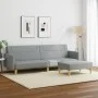 2 seater sofa bed with stool light gray fabric by , Sofas - Ref: Foro24-3216243, Price: 334,02 €, Discount: %
