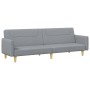 2-Sitzer-Schlafsofa mit Hocker aus hellgrauem Stoff von , Sofas - Ref: Foro24-3216243, Preis: 320,34 €, Rabatt: %