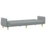 2 seater sofa bed with stool light gray fabric by , Sofas - Ref: Foro24-3216243, Price: 334,02 €, Discount: %