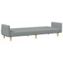 2-Sitzer-Schlafsofa mit Hocker aus hellgrauem Stoff von , Sofas - Ref: Foro24-3216243, Preis: 320,34 €, Rabatt: %