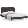 Bed frame with headboard in brown fabric 140x200 cm by , Beds and slatted bases - Ref: Foro24-3207775, Price: 212,37 €, Disco...
