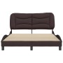 Bed frame with headboard in brown fabric 140x200 cm by , Beds and slatted bases - Ref: Foro24-3207775, Price: 216,55 €, Disco...