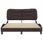 Bed frame with headboard in brown fabric 140x200 cm by , Beds and slatted bases - Ref: Foro24-3207775, Price: 212,37 €, Disco...