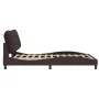 Bed frame with headboard in brown fabric 140x200 cm by , Beds and slatted bases - Ref: Foro24-3207775, Price: 212,37 €, Disco...