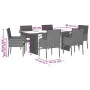 Garden dining set 7 pieces and gray synthetic rattan cushions by , Garden sets - Ref: Foro24-3213512, Price: 506,16 €, Discou...