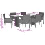 Set comedor jardín 7 pzas y cojines ratán sintético gris de , Conjuntos de jardín - Ref: Foro24-3213512, Precio: 523,62 €, De...