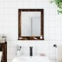 Badezimmerspiegel mit Ablage aus geräuchertem Eichenholzwerkstoff von , Schminktische - Ref: Foro24-842418, Preis: 49,66 €, R...