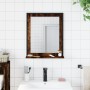 Bathroom mirror with shelf smoked oak engineered wood by , Dressing tables - Ref: Foro24-842418, Price: 46,60 €, Discount: %