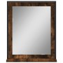 Bathroom mirror with shelf smoked oak engineered wood by , Dressing tables - Ref: Foro24-842418, Price: 46,60 €, Discount: %