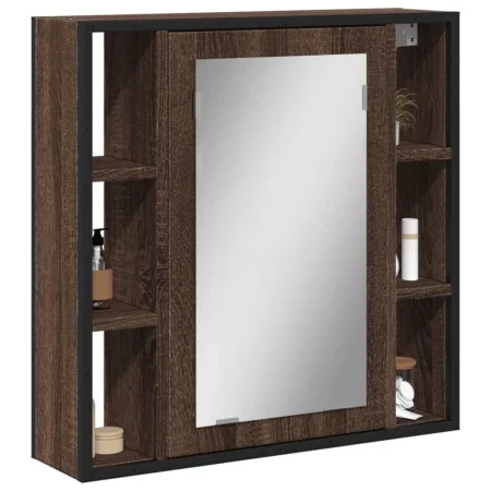 Bathroom mirror cabinet in brown oak wood 60x16x60 cm by , Dressing tables - Ref: Foro24-842430, Price: 93,63 €, Discount: %