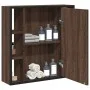 Armario con espejo baño madera marrón roble 60x16x60 cm de , Tocadores - Ref: Foro24-842430, Precio: 93,63 €, Descuento: %