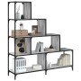 Bookcase with 4 steps in gray Sonoma wood 139x33.5x149 cm by , Bookcases and shelves - Ref: Foro24-842479, Price: 124,64 €, D...