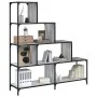 Bookcase with 4 steps in gray Sonoma wood 139x33.5x149 cm by , Bookcases and shelves - Ref: Foro24-842479, Price: 122,68 €, D...
