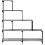 Bookcase with 4 steps in gray Sonoma wood 139x33.5x149 cm by , Bookcases and shelves - Ref: Foro24-842479, Price: 122,68 €, D...