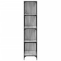 Bookcase with 4 steps in gray Sonoma wood 139x33.5x149 cm by , Bookcases and shelves - Ref: Foro24-842479, Price: 124,64 €, D...