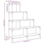 Bookcase with 4 steps in gray Sonoma wood 139x33.5x149 cm by , Bookcases and shelves - Ref: Foro24-842479, Price: 122,68 €, D...
